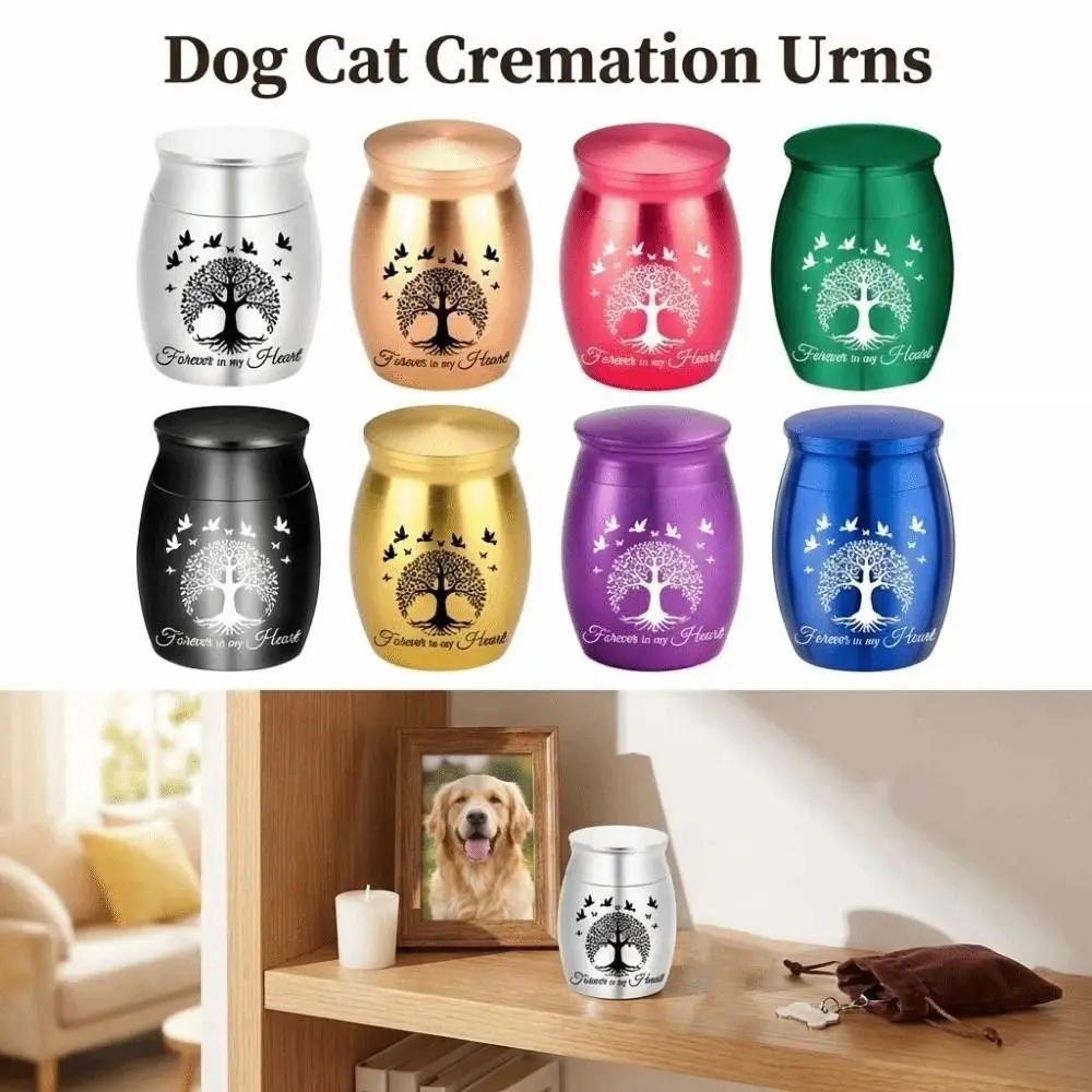 Caixa de Armazenamento para Cinzas de Animais de Estimação 40x30mm, Criativa, à Prova de Umidade, Mini Urnas de Cremação para Cães e Gatos com Tampa, Suporte para Urna Funerária, Suprimentos para Animais de Estimação