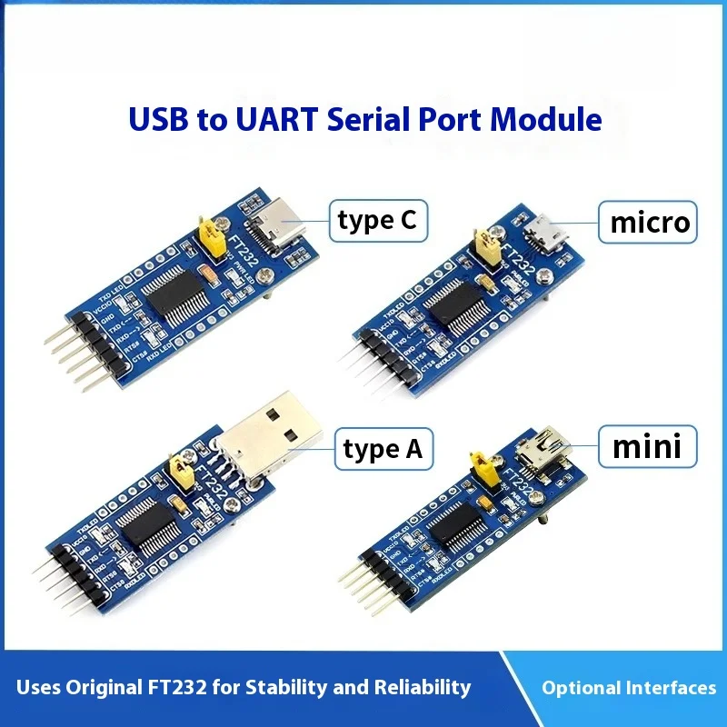 FT232RNL USB to TTL Serial Converter Module Micro USB UART FT232 for Programming