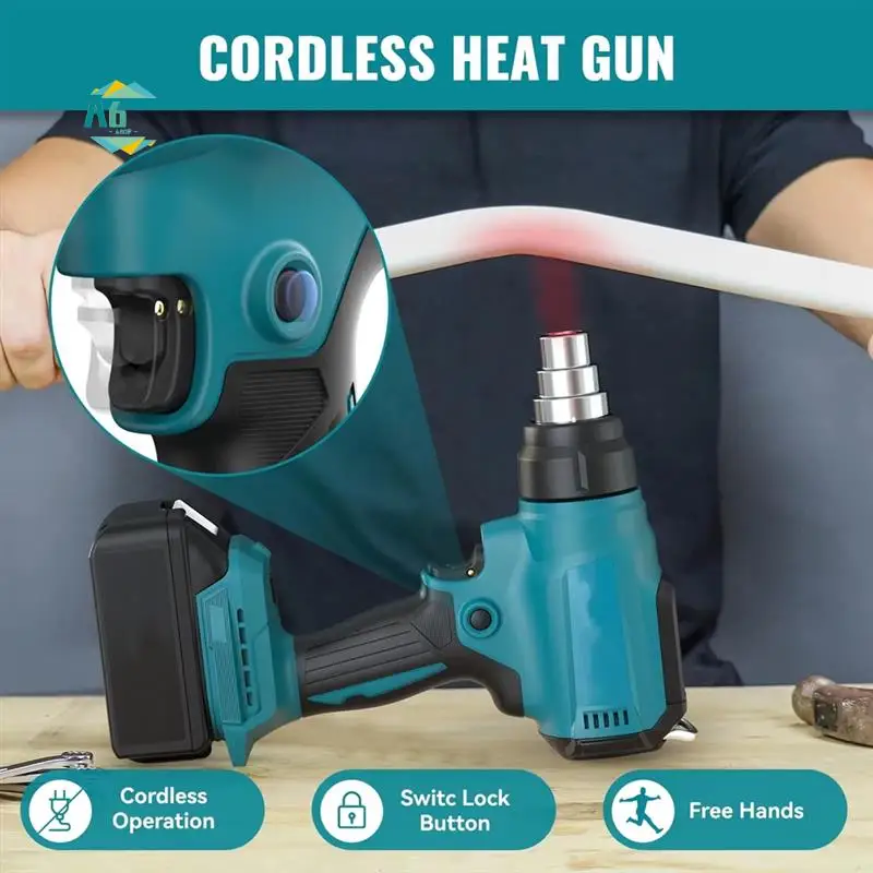 

A60F-Cordless Hot Air Tool For 18V 20V BL1830 Battery 350W Rated 990°F Hot Air Tool Kit With LED Display