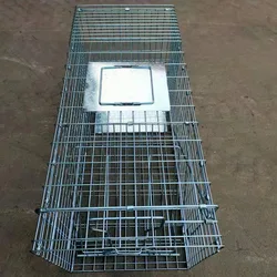 FOLDABLE Reusable Bait Snap treadplate Catching rescuing rabbit cat Weasel cage animal cat trap cage warehouse house
