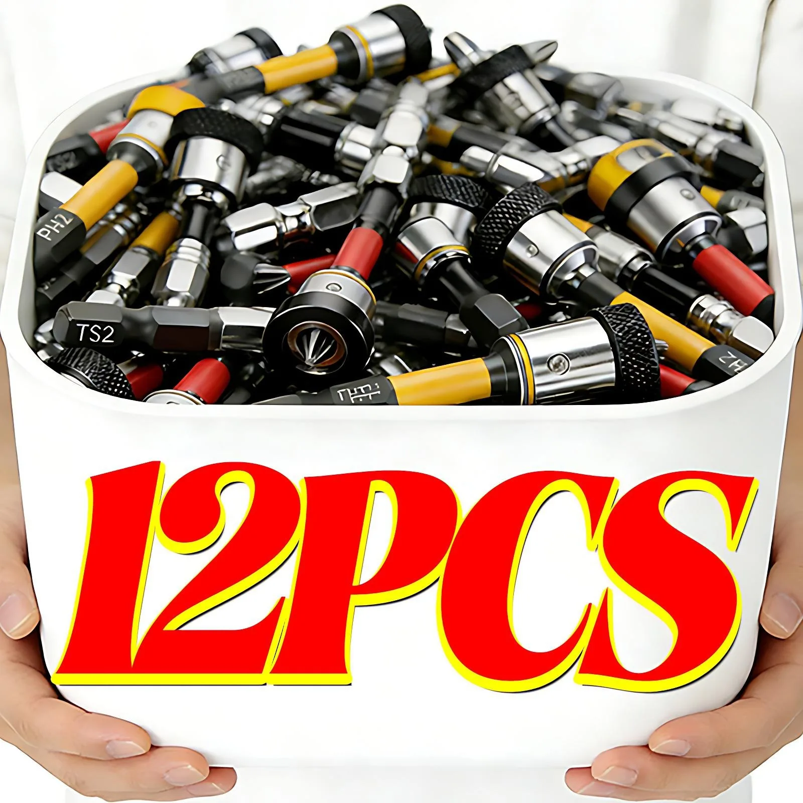 

12/1PCS Magnetic Positioning Screwdriver Bits Magnet Collar Hex Shank Drywall Screws Locating Batch Head Power Drilling Tools