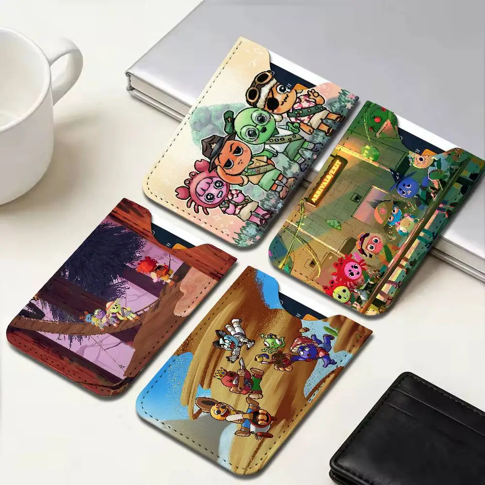 Popular Game Peak Microfiber Men Women Universal PU Leather Business Card Holder ID Credit Card Organizer Pocket Size Card Case