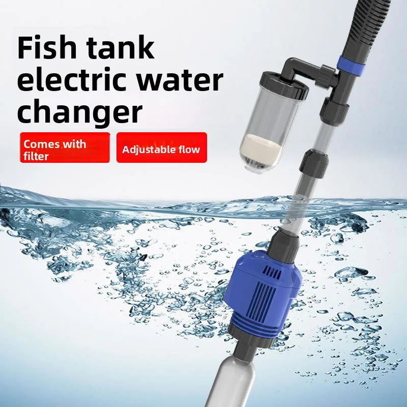 Wholesale Automatic Electric Aquarium Gravel Cleaner Fish Tank Water Changer Filter Siphon Vacuum Pump For Fish Waste Cleaning