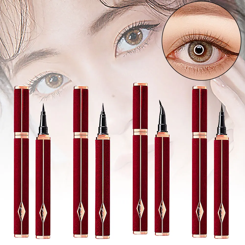 Rode Fluwelen Eyeliner Waterdichte Zwarte Eyeliner Vrouwen Cosmetica