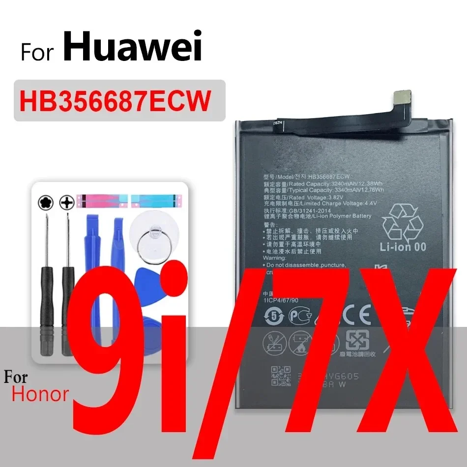 Battery For Huawei P6 P7 P8 P9 P10 P20 P30 Lite mini Max Plus Pro/for Honor 6C 6A 7X 8 8A 8S 8C 8X 9 9i 10 20 10i 20i Lite Pro