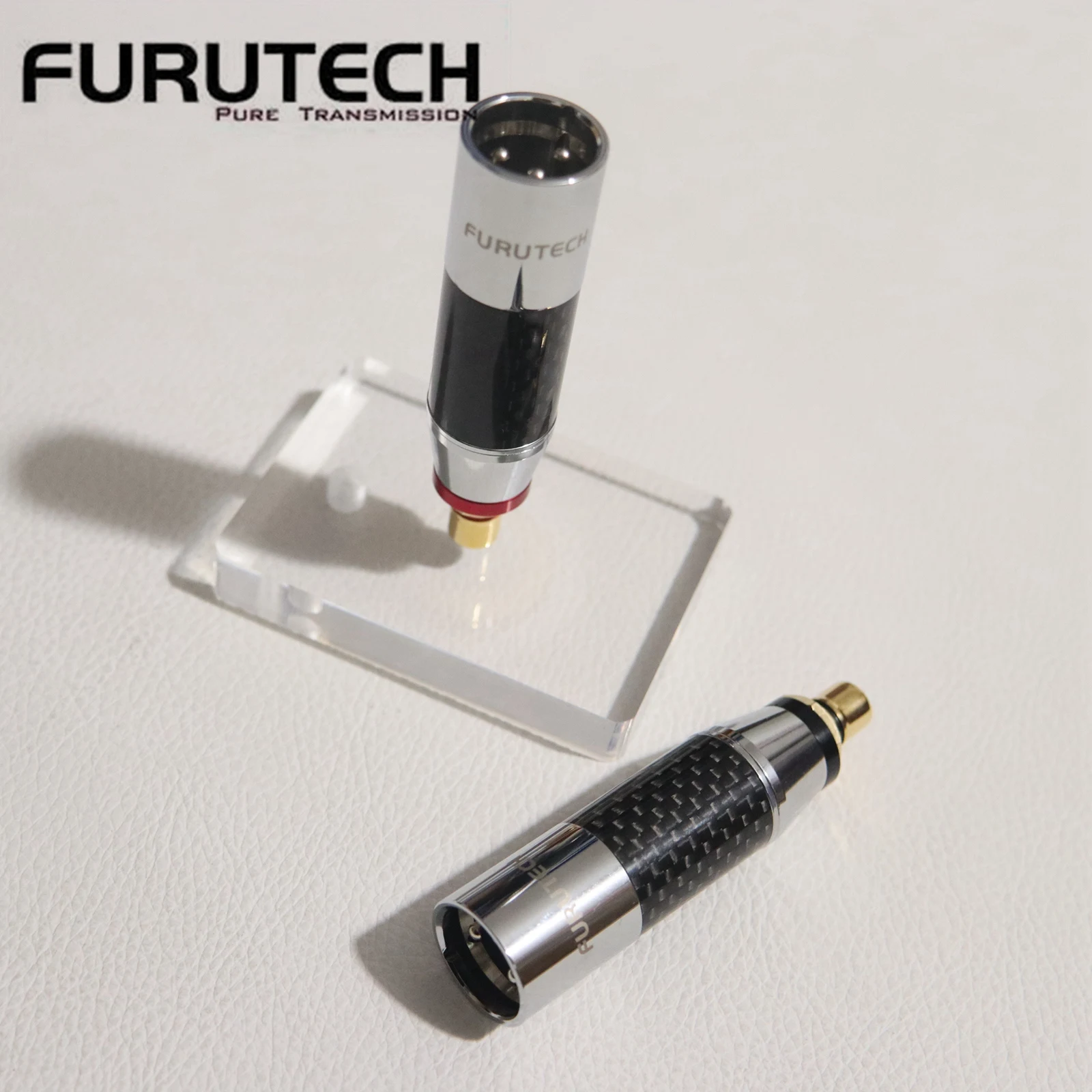 1 pair Furutech Carbon Fiber 3 pin XLR Male&Female to RCA Female HiFi Audio Cable Adapter High-End Sound Quality Connector