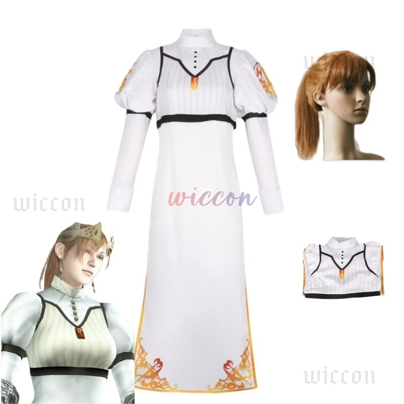 Juego DMC 4 Kyrie Devil Cosplay Kyrie Devil Cosplay May Cry disfraz mujer vestido blanco uniforme peluca traje fiesta de Halloween