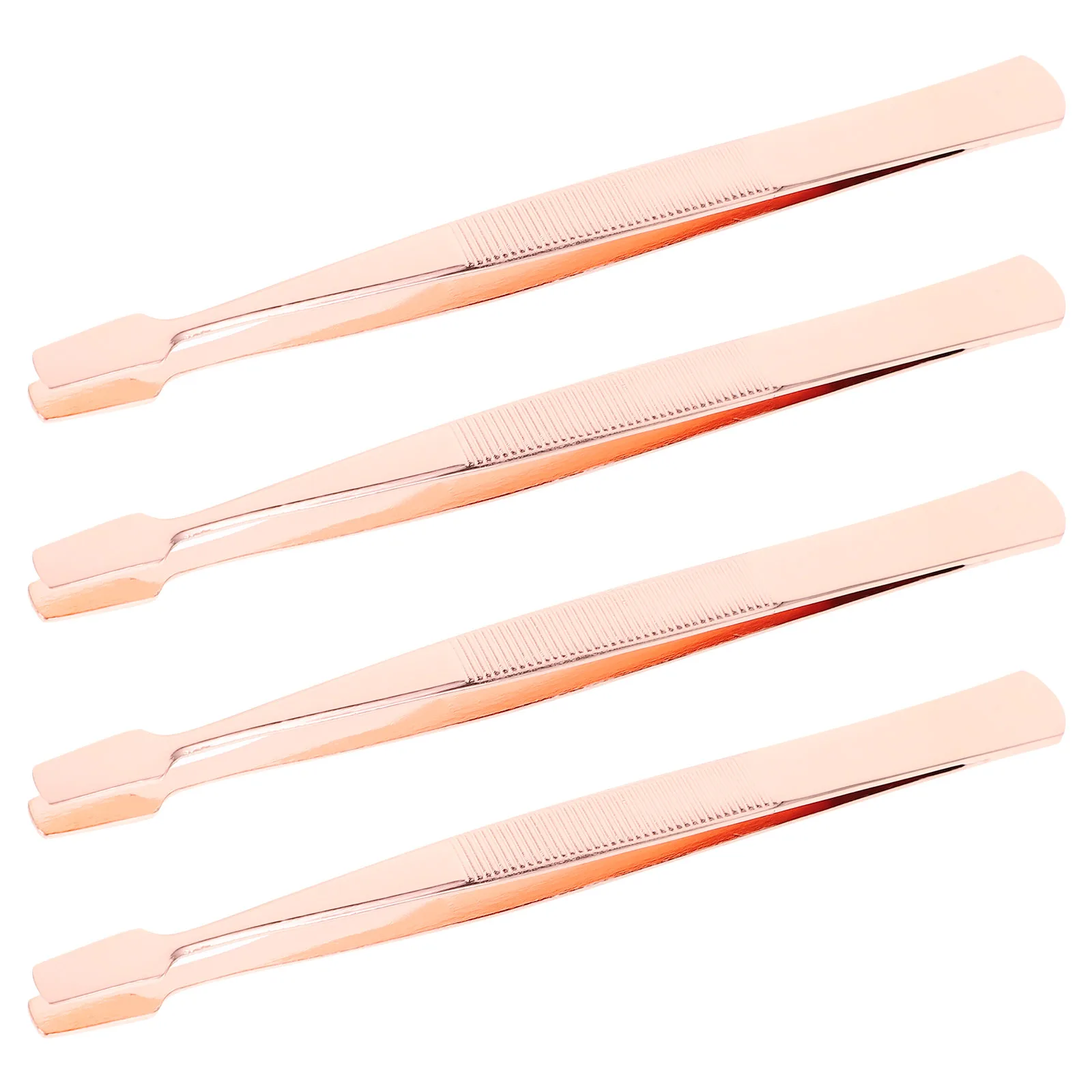 

4 Pcs Tweezers Ergonomic Precision Tool for Eyelash Extensions Metal Lash Accessories False Stamping Collecting