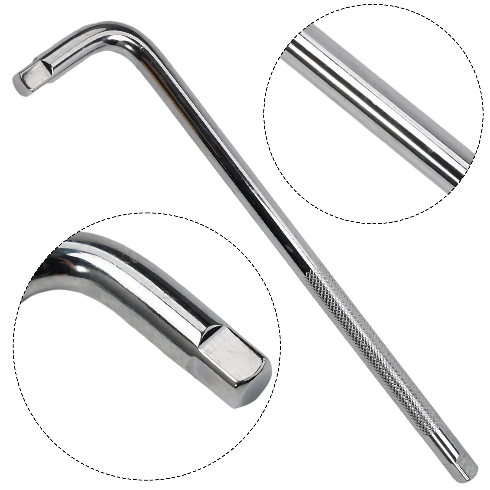 Extension L-Type Shaped Double End Non-Slip Socket Bent Bar 1/2 1/4 3/8 Inch Socktet Wrench For Removeing Fixing Screw Nut