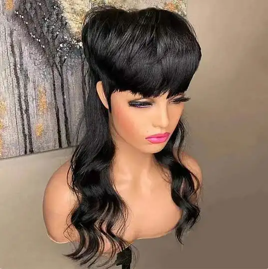 Рисунок 4 - Черный длинный парик с объемной волной и челкой