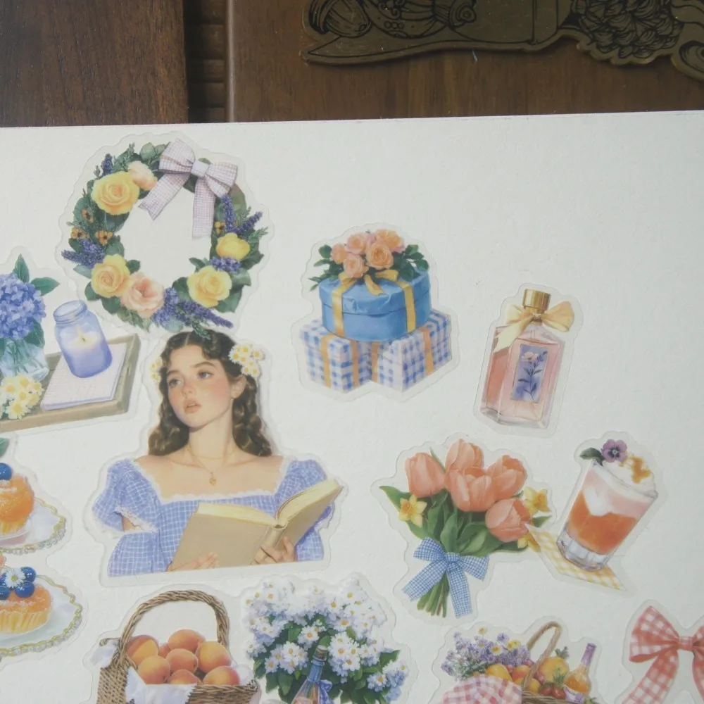 22 قطعة قصة حب رومانسية التوضيح نمط PVC ملصق سكرابوكينغ DIY بها بنفسك هدية التعبئة الديكور العلامة
