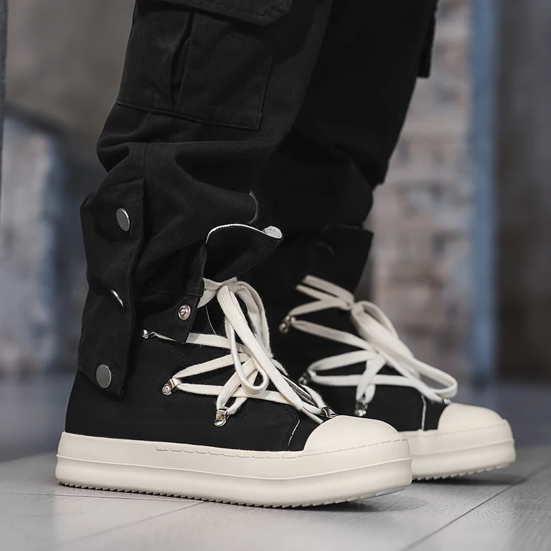 Scarpe alte stringate dal design retrò da uomo Scarpe da tavolo cool stile street alla moda e versatili, leggere e comode