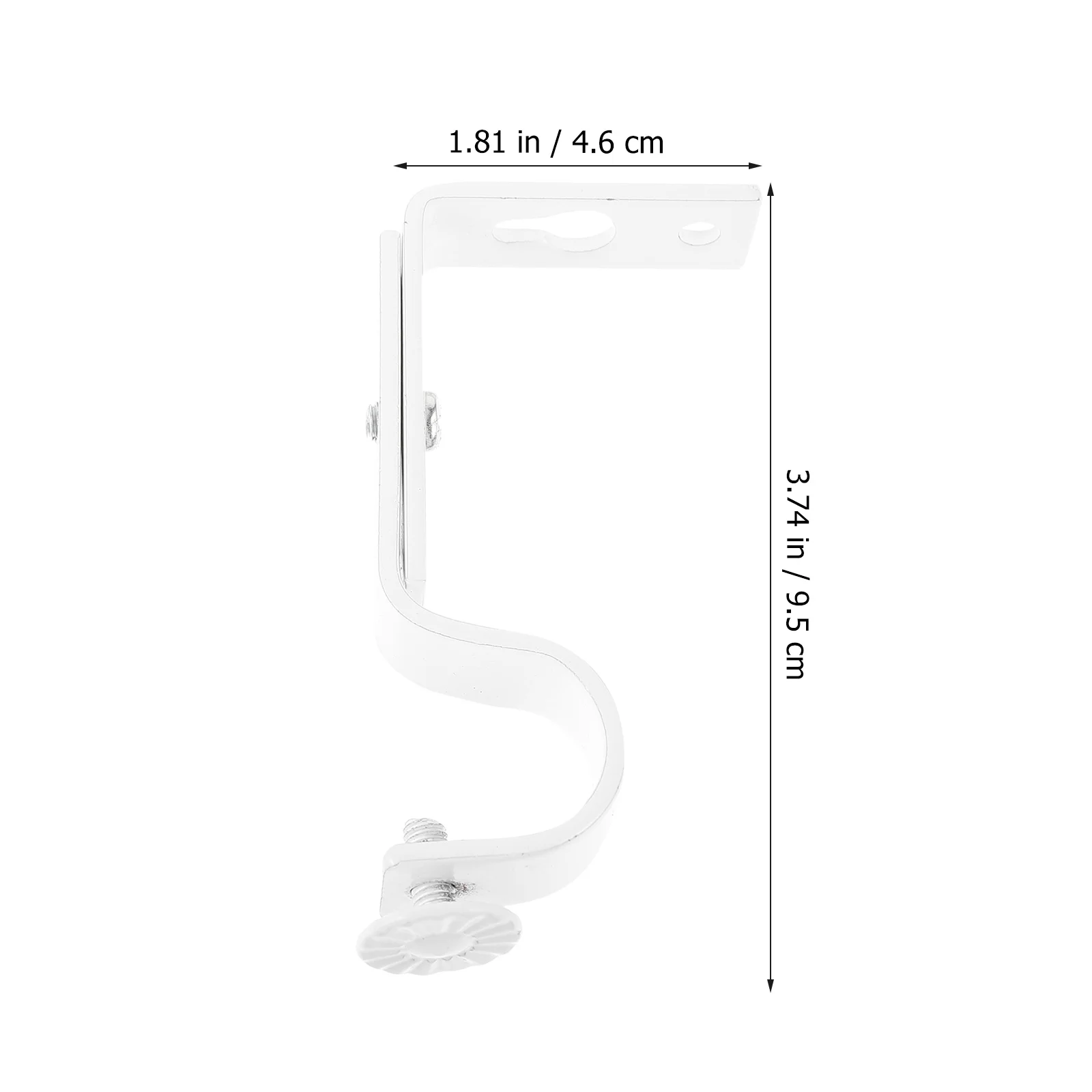 

2Pcs 18-22mm Adjustable Curtain Holders Sturdy Metal Drapery Rod Bracket Easy Install Copper Curtain Holder Drapery Rod Bracket