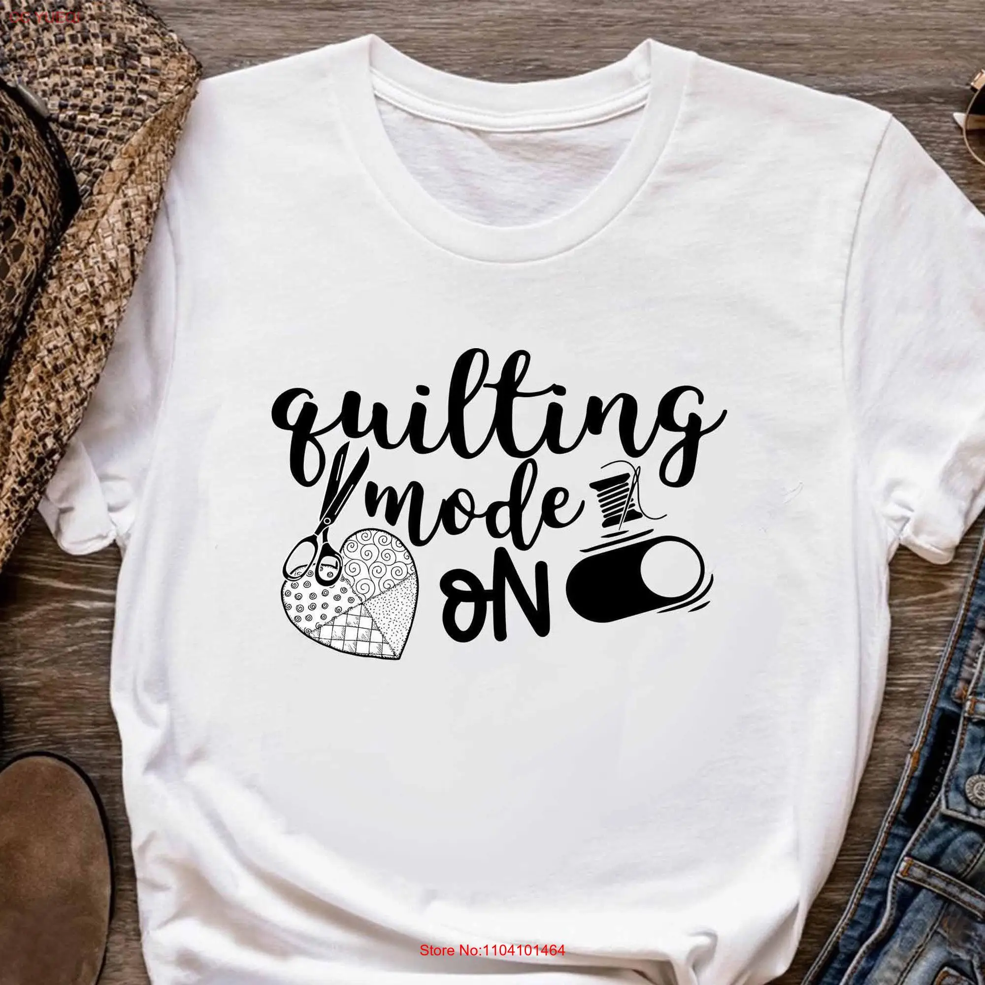 Quilting T Shirt Mode On Quilt Love Quilter Mom Lover Ideas QI260WM01 long or short sleeves