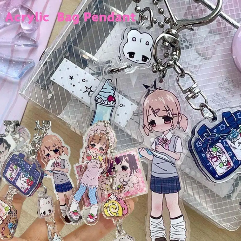

Acrylic Phone Charm Cute Girls Bag Decorative Key Ring Japanese Style Bag Pendant Phone Lanyard Fashion Cool Keyring Keychain