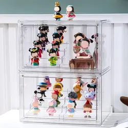 Storage Box Transparent Visible Multiple Layers Stackable Cartoon Character FIgure Display Box Display Stand Dust-proof