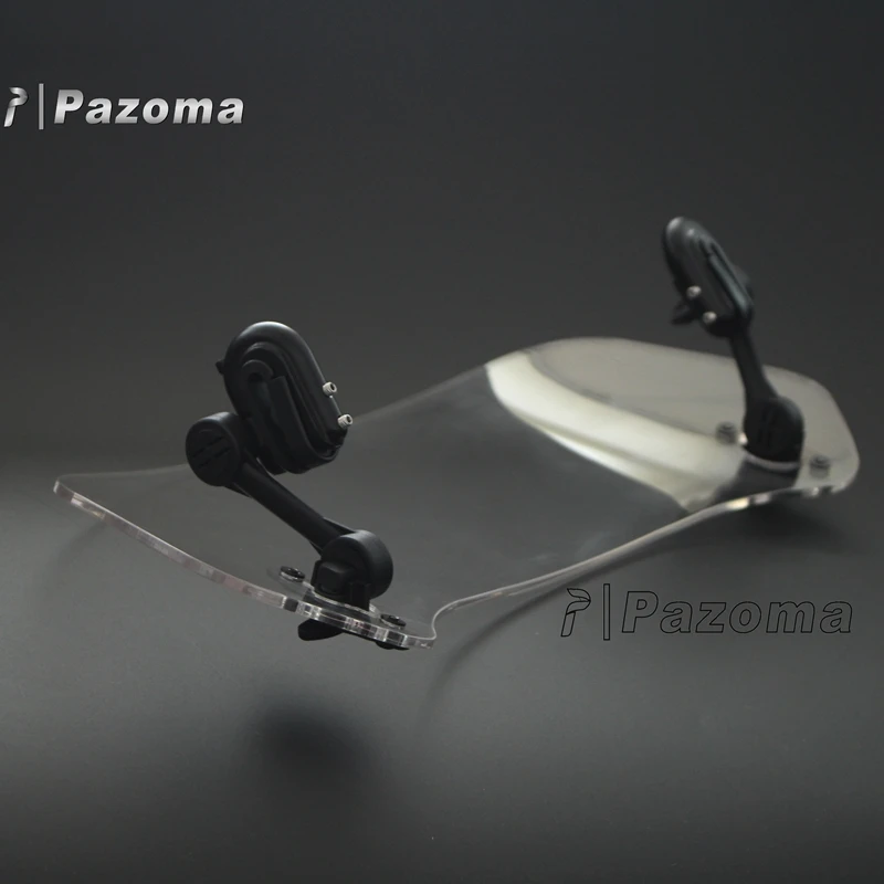 Motorcycle Clip-On Windshield Scooter Extend Wind Deflector Windscreen for Ducati Kawasaki Honda Suzuki Yamaha 5