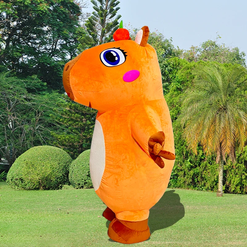 Cute Capybara Mascot Costume Inflatable Cartoon Animal Carnival Halloween Cosplay Fancy Dress Funny Performance Suits