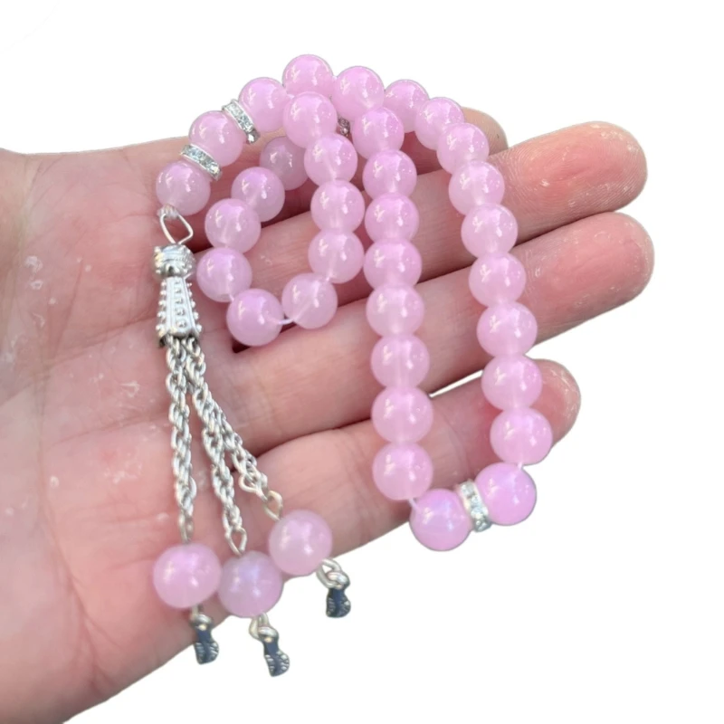 33 Beads Rosary Bracelet Glass Prayer Beads Bracelet Islamic Religious Jewelry Decorative Tassels Bracelet Party Favor