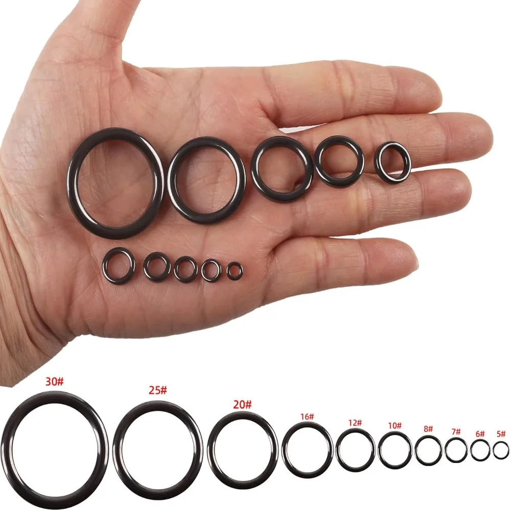 80/120PCS Sizes 5 to 30 Fishing Rod Repair Kit Ceramic High Hardness Rod Eye Replacement Kit Fishing Rod Eyelets Kit