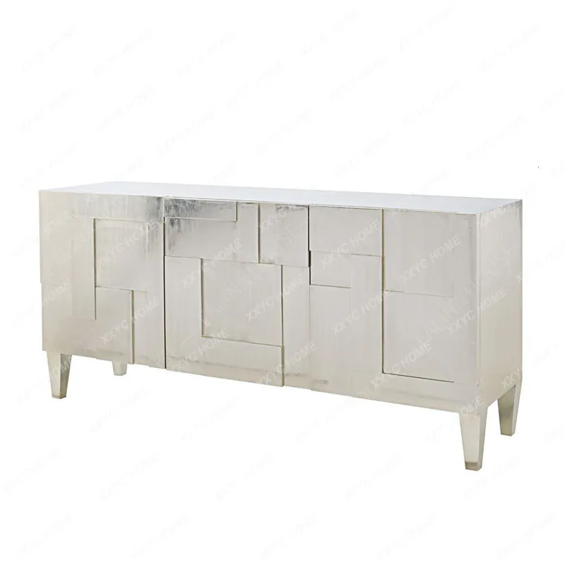 

Hh2ccn rural silver foil old solid wood side cabinet retro storage locker