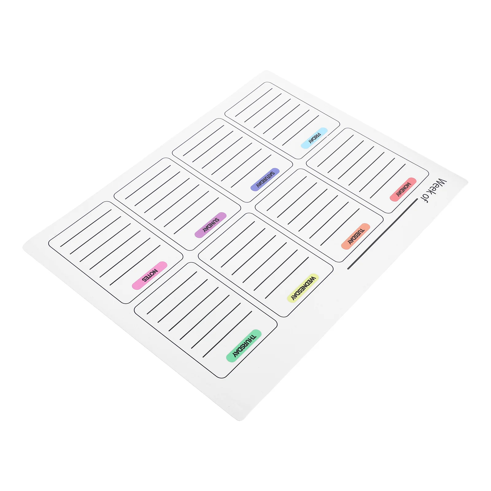 Removable Reusable Weekly Planner Whiteboard Stickers Large Size Wall Calendar Organizer Efficient Home Office Schedule