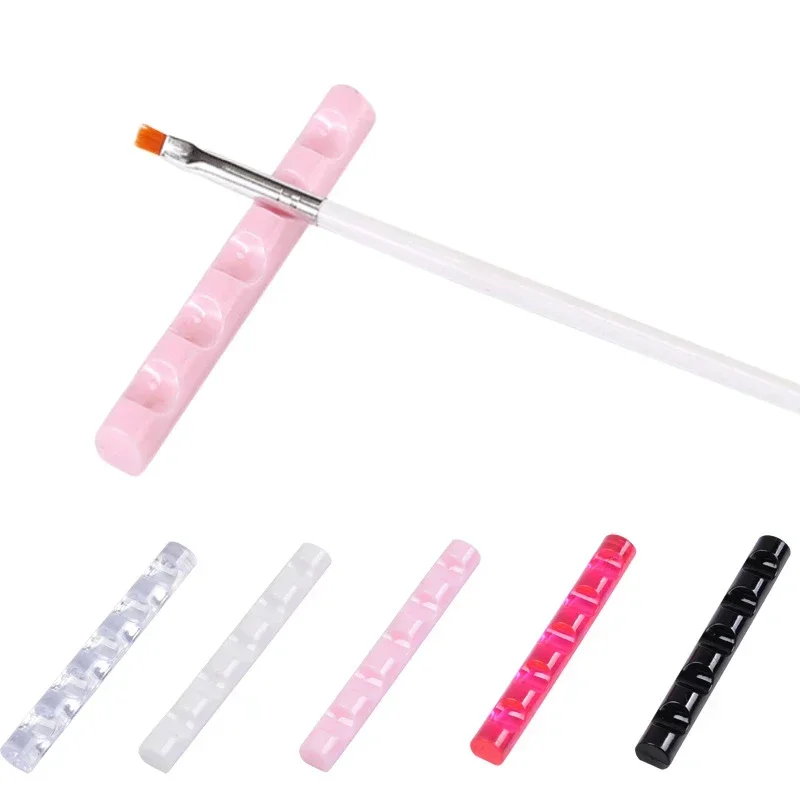 

5 Grids Nail Art Painting Brush Pen Holder Stand Shelf Display Acrylic Clear Carrier Storage Rack Rest Tips Salon Manicre Tools