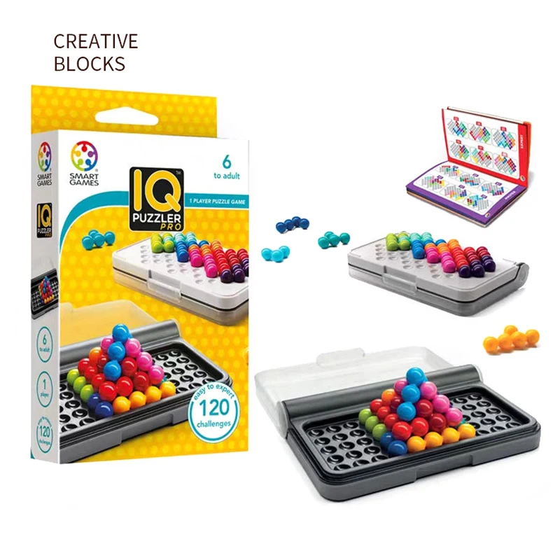 1 Box Intelligence Magic Beads Reisespiel für Kinder und Erwachsene, ein kognitives Geschicklichkeitsbau-Gehirnspiel für Kinder, Montessori-Spielzeug