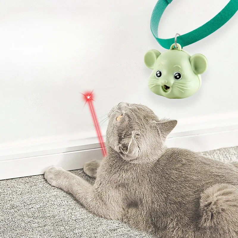 Automatic Cat Laser Collar Toy Smart Interactive Chaseing Kitten Toys USB Electric Training Toy for Indoor Cat Accessories