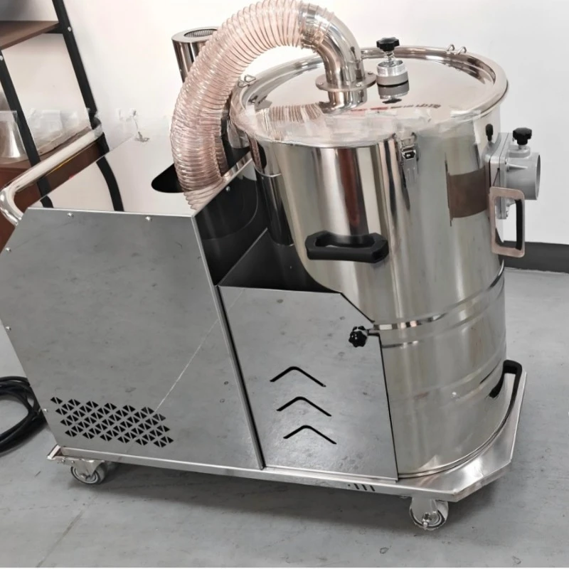 Mirror 304 stainless steel industrial vacuum cleaner with high pressure scroll fan