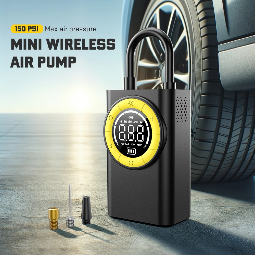 

Беспроводной электрический воздушный насос Carsun 150PSI — автомобильный компрессор, насос для шин для мотоциклов, велосипедов, лодок, автомобильных шин и шариков