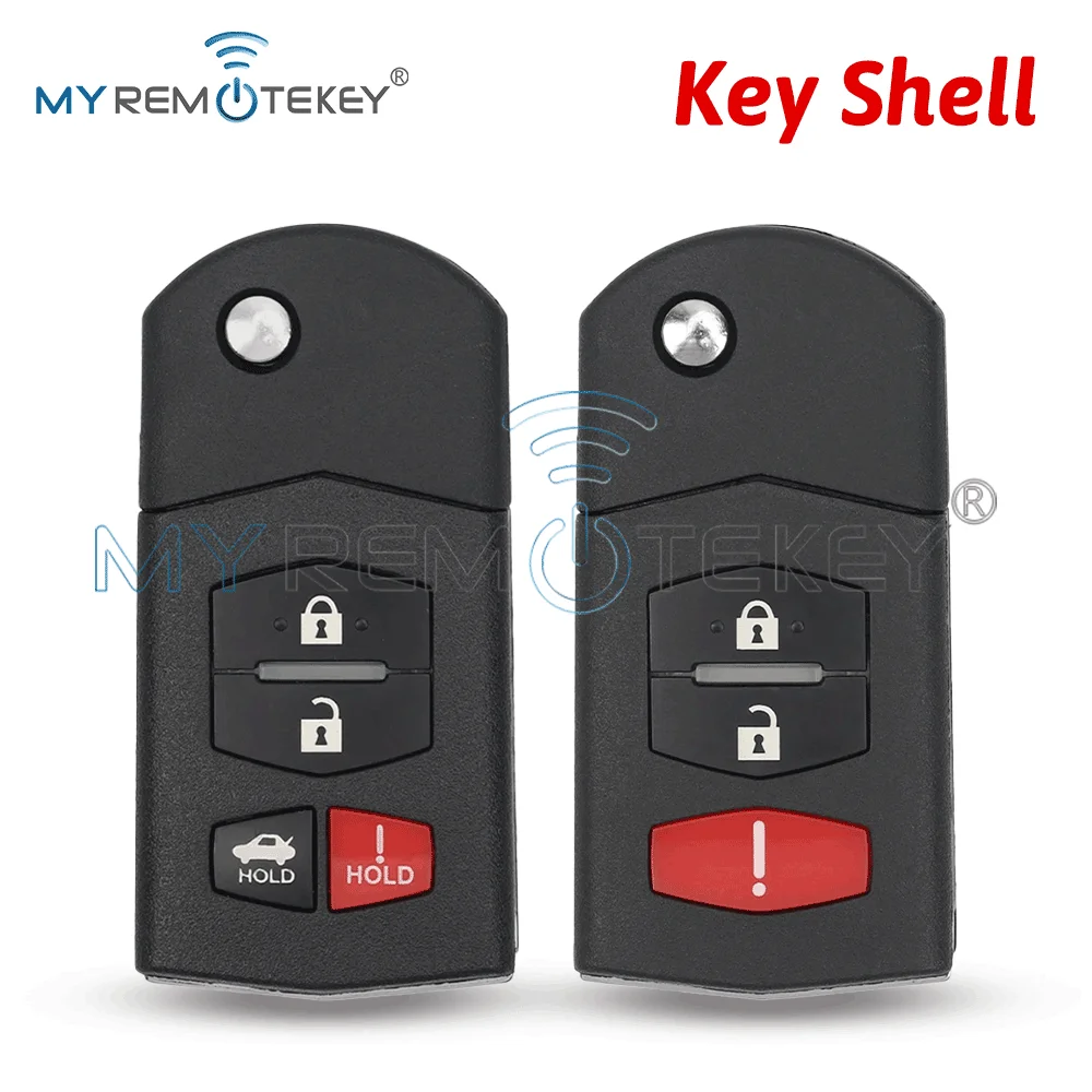 

MYREMOTEKEY FCC SKE12501 BGBX1T478SKE125-01 Чехол с откидным ключом и кнопкой 3/4 для Mazda 2 3 5 6 CX-7 CX-9 MX-5 Miata 2006-2015