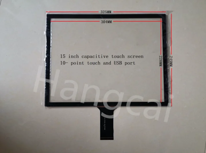 Imagem -02 - Nova Estrutura Capacitiva do Tela Táctil de 15 Polegadas 4:3 Universal 10 Pontos Vidro Temperado g Mais g 325 mm 249 mm