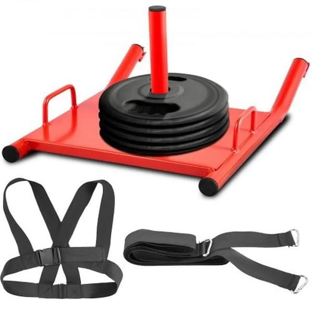 Red Heavy Duty High Drag Power Sled for Athletic Speed Training