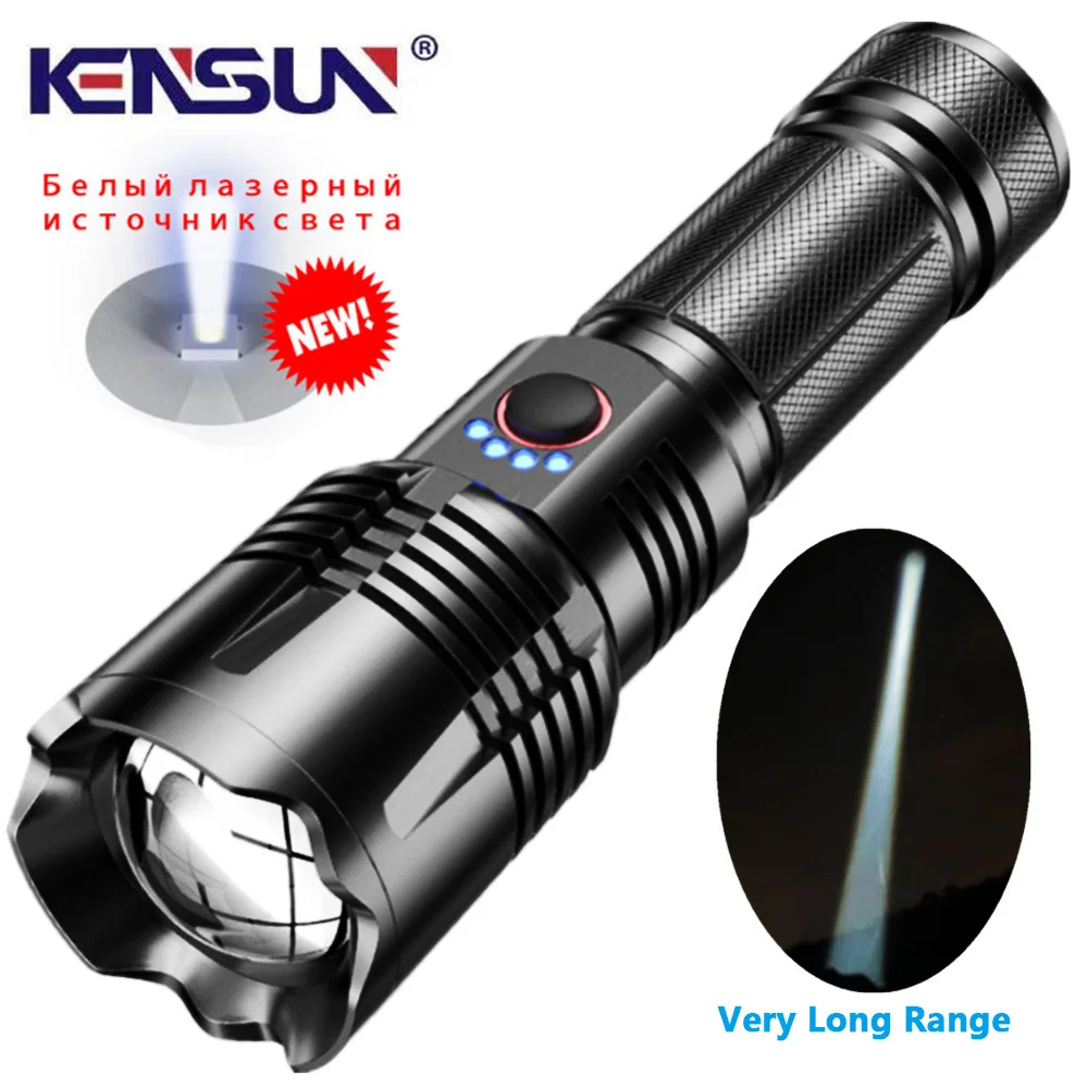 High Power Spotlight Long Range LED Flashlight Portable Charging Torch For Camping Night Fishing