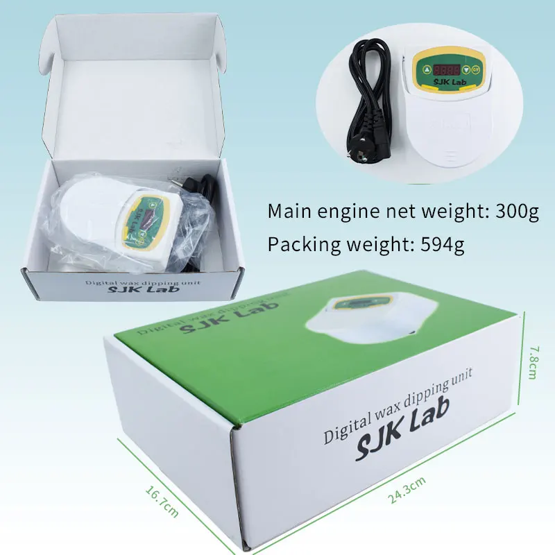 Professional Dental SJK Lab Digital Single Wax Pot Electric Heater Dipping Unit - Dental Equipment for Precision Waxing