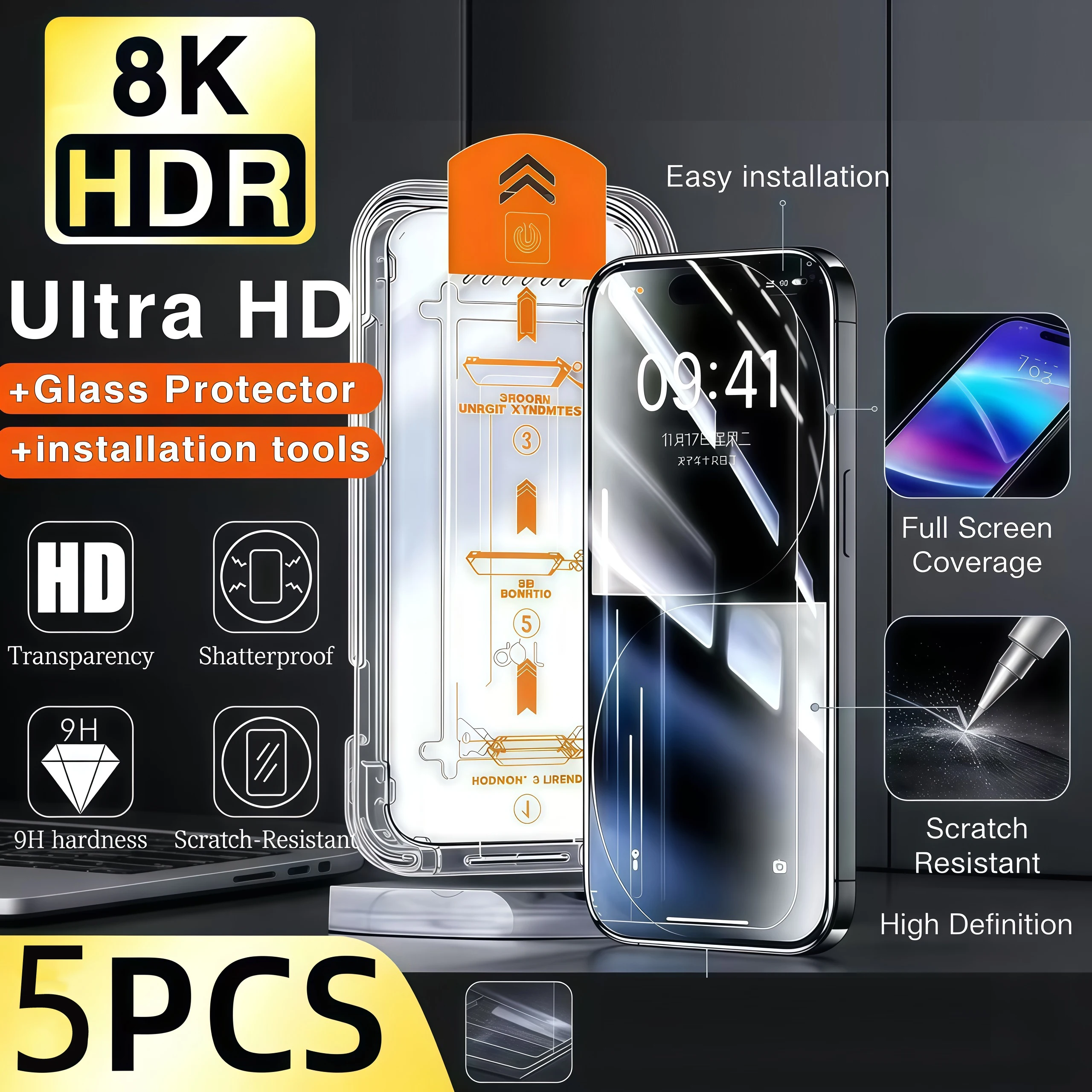 

Dust Free Install Screen Protector For Tecno Spark 30 9T 20C 10 8 40 Pro Plus 50 4G 5G Temperd Glass Film Auto-Dust Removal Kit