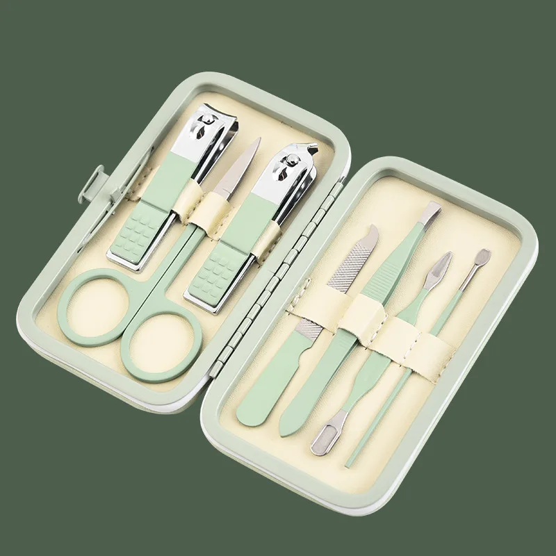 Matcha Green 7 Pcs Manicure & Nail Tools Set Nail Scissors 7 Pcs Set