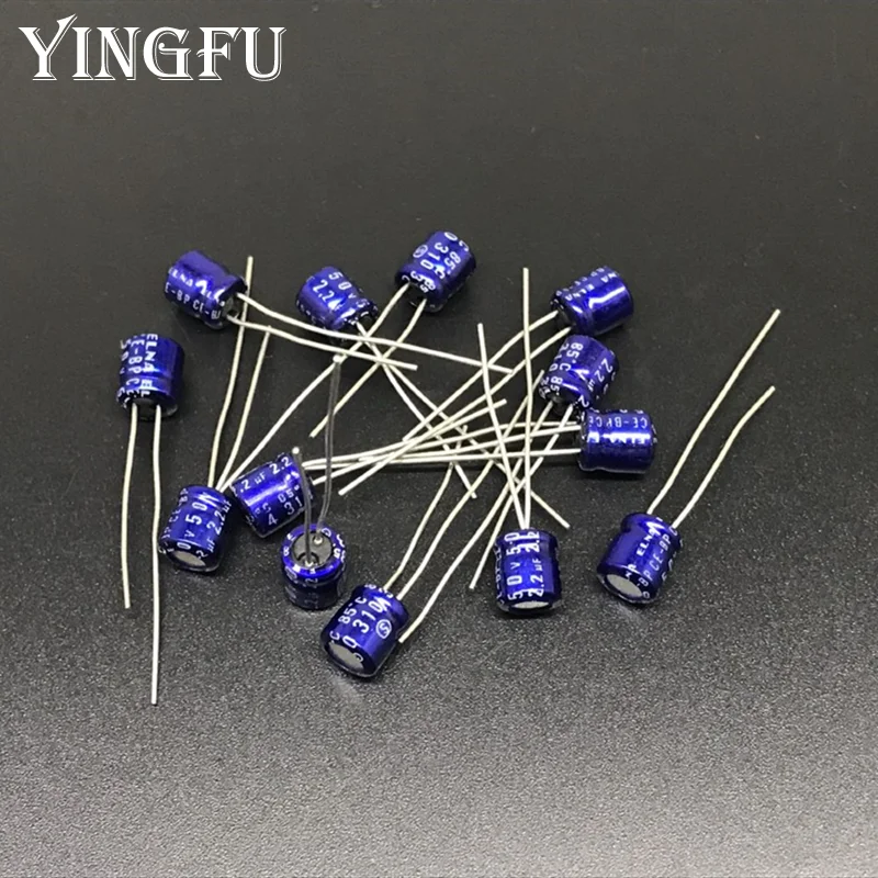 

100pcs 2.2uF 50V ELNA CE-BP 5x5mm 50V2.2uF Bipolar Audio Capacitor BLUE HiFi DIY