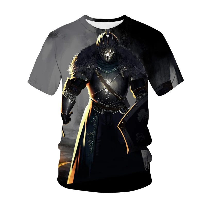 Dark Souls T-Shirt Game 3D Print Streetwear Men Women Casual Fashion Oversized Short Sleeve T Shirt Kids Tees Tops Man Clothing