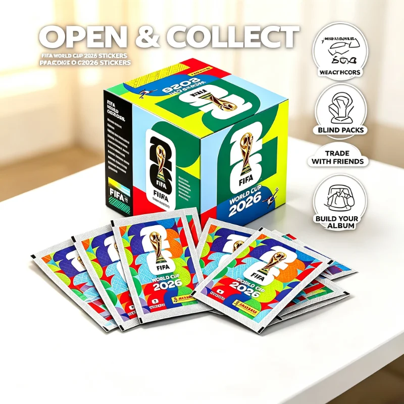 FIFA World Cup 2026 Trading Sticker Collection Kit, Official Football Player Stickers with Collecting Album, Sports Memorabilia#