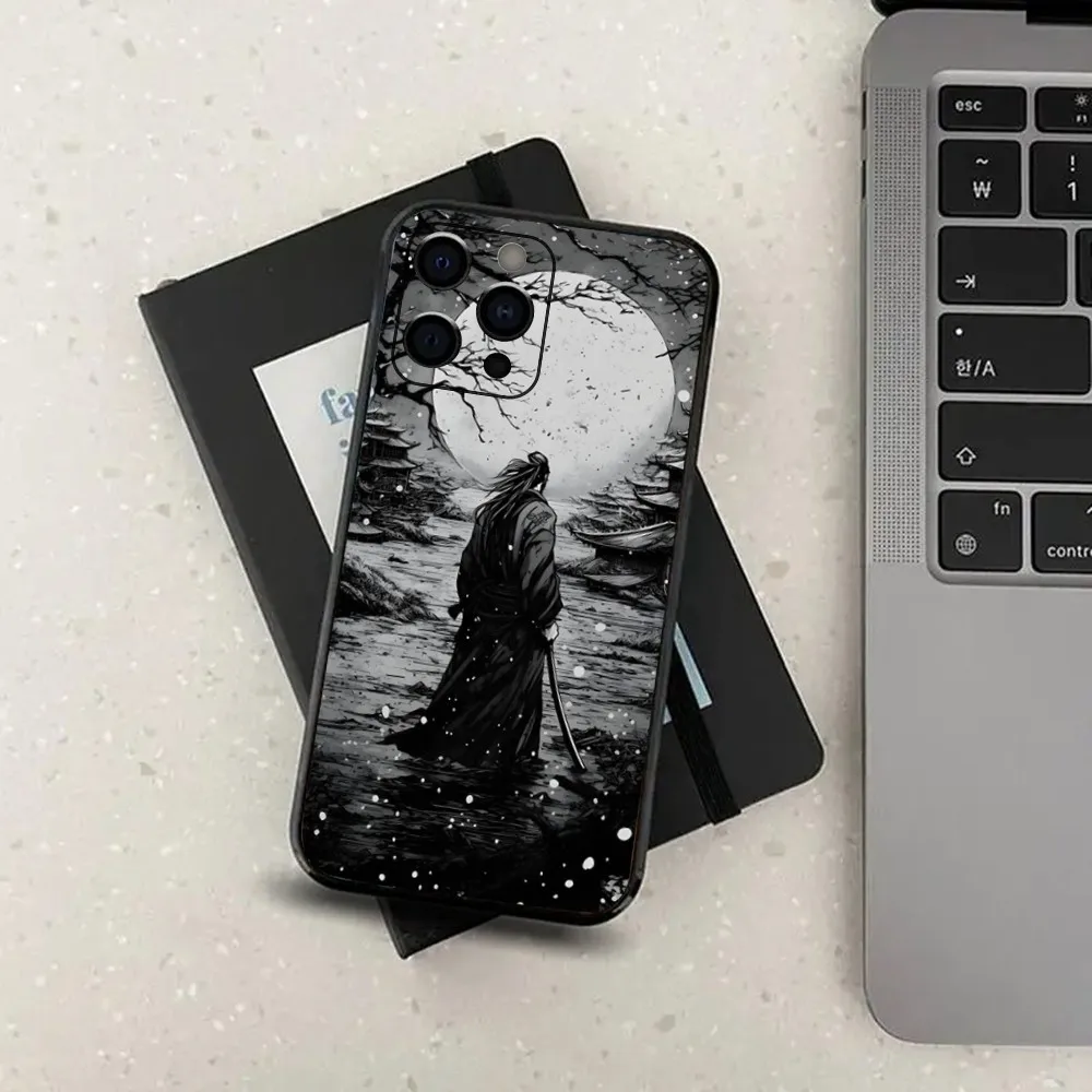Vagabond Miyamoto M-Musashi Phone Case For Apple iPhone 15,14,13,12,11,Pro,X,XS,Max,XR,Plus,Mini Soft Black Cover