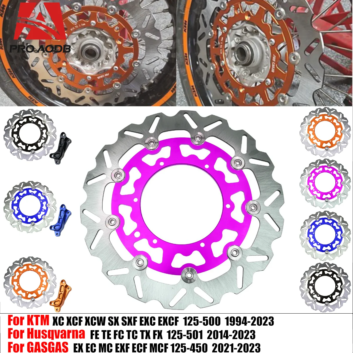 

Motorcycle 32CM Durable Front Floating Disc Rotor For KTM XC XCF XCW SX SXF EXC EXCF 125 250 300 350 450 500 1994-2023