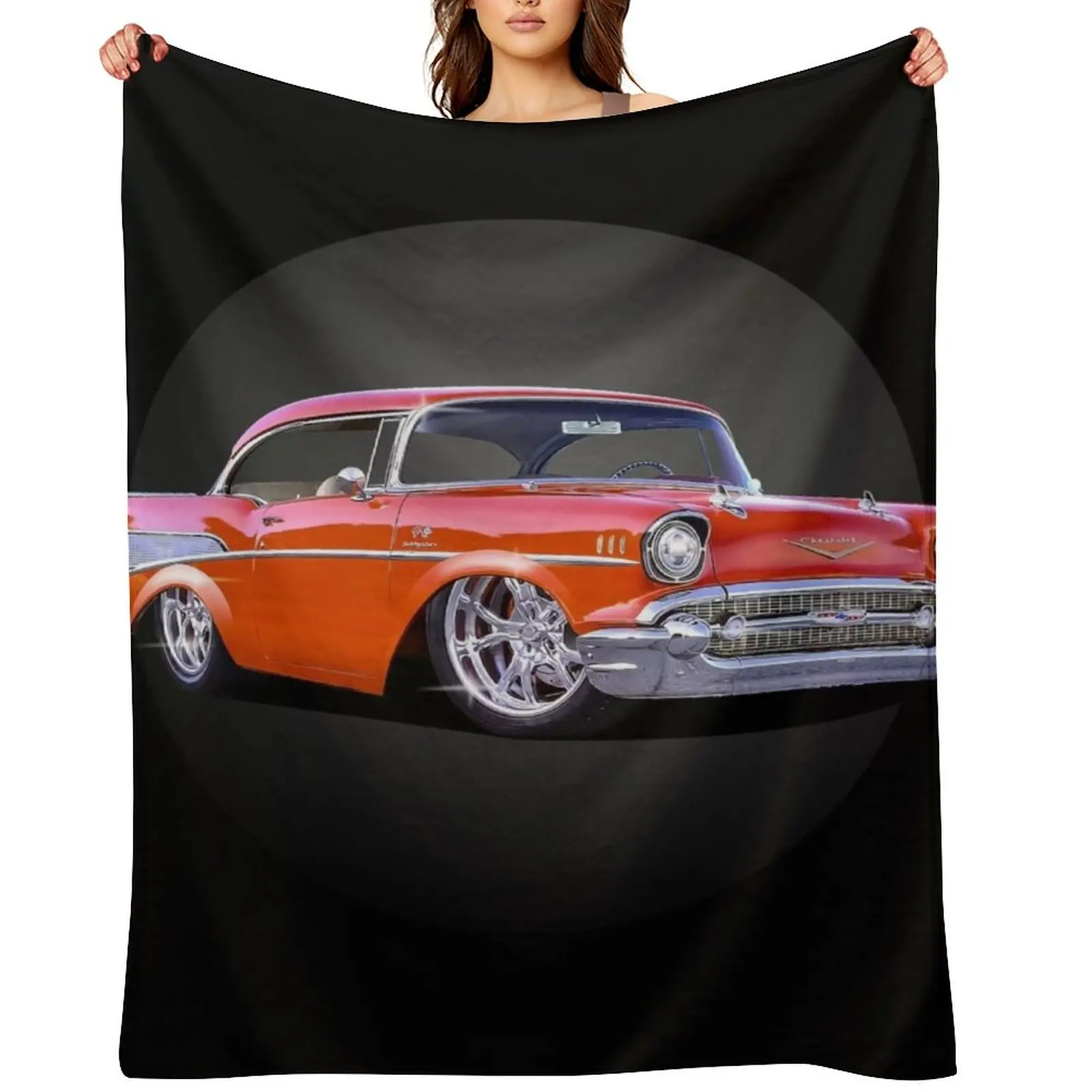 

57 Chevy Throw Blanket Decorative Sofas christmas gifts Soft Plush Plaid Sofas Blankets