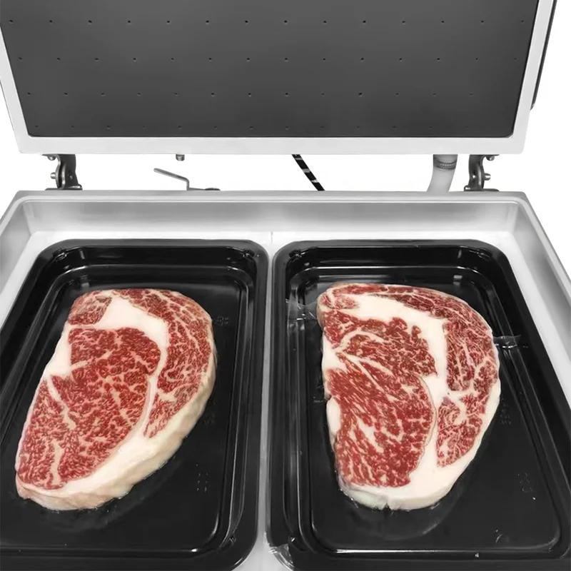 Máquina de embalagem automática do vácuo da carne, pele cabida para o marisco, queijo, fruta