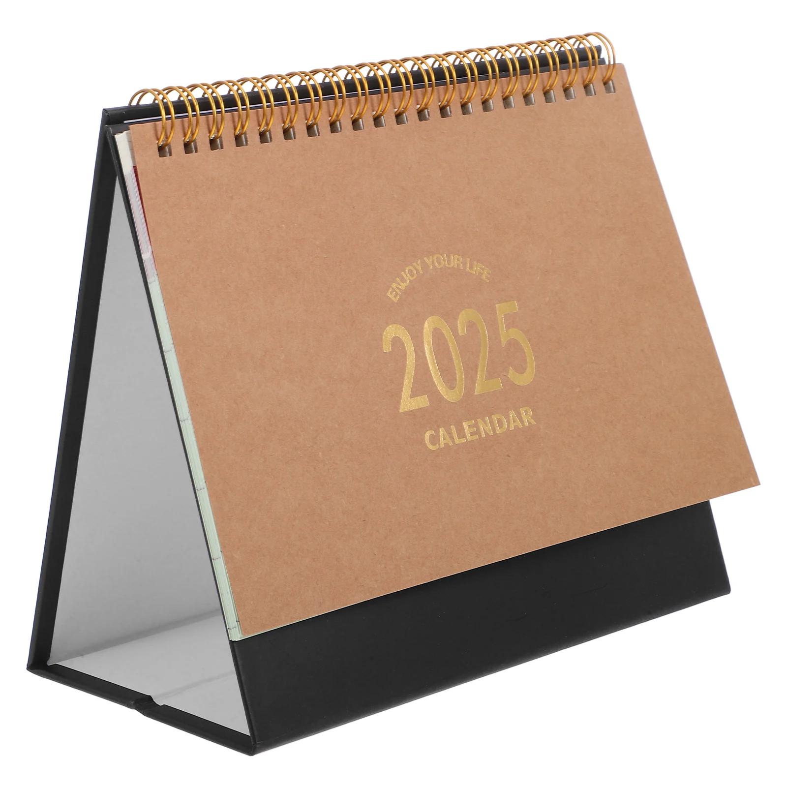 

2025 Standing Desk Flip Metal Ring Wire Bound Office Calendar Academic Year Planner Daily Schedule Organizer Table Countdown