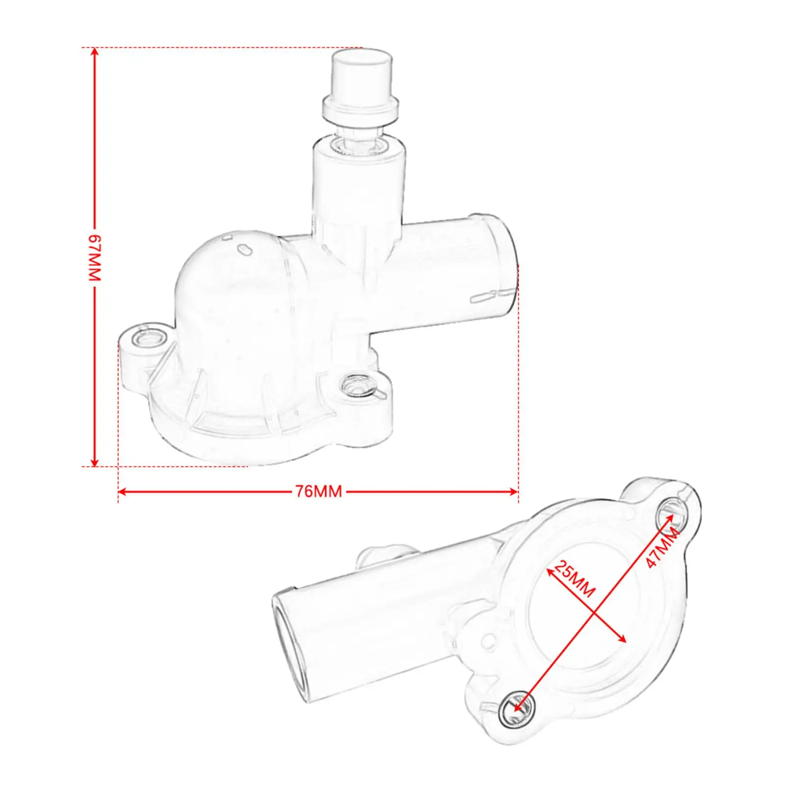 Professional Thermostat Cover Assembly Easy Install Repair Parts for Vespa Modern GTS 300ie Super Sport