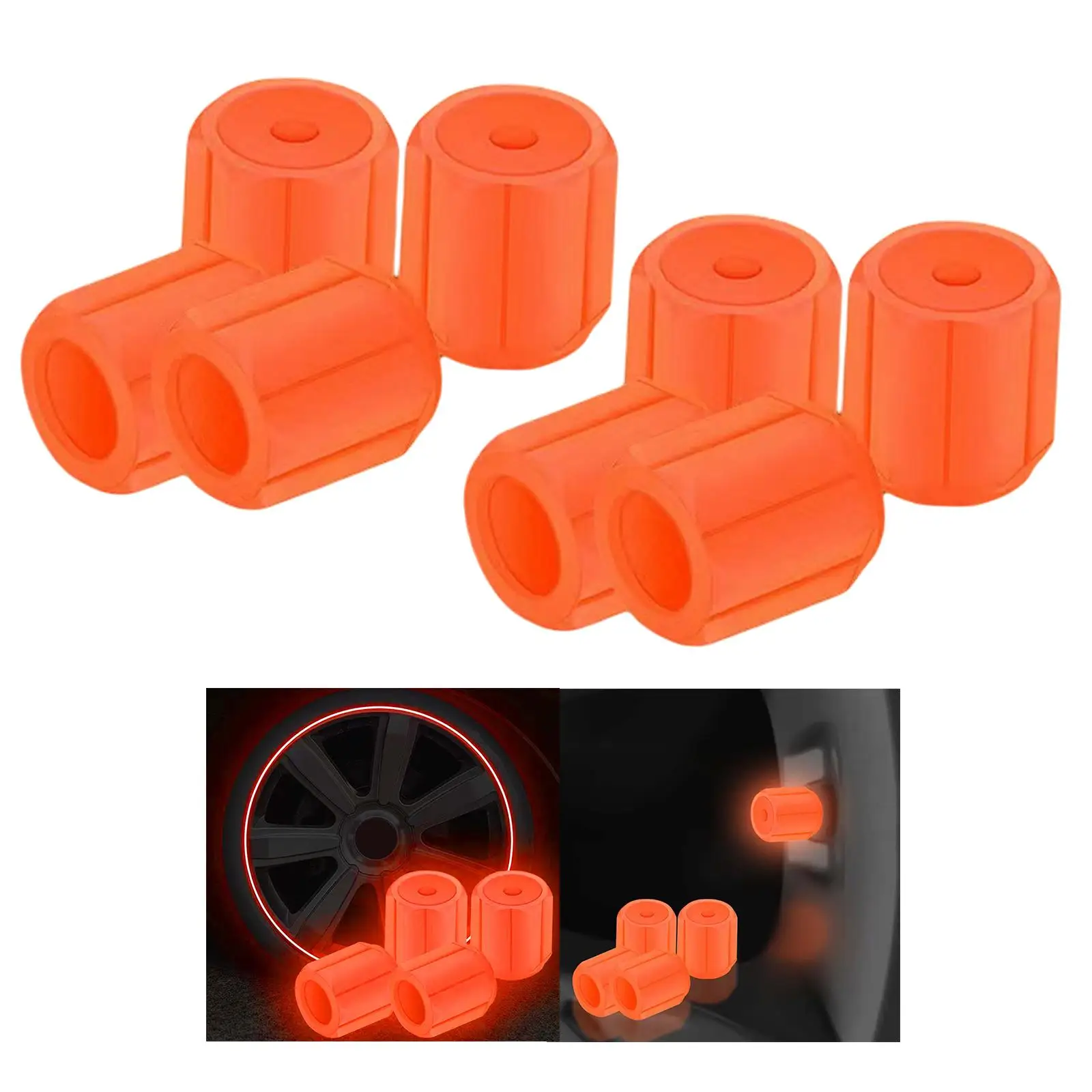 8x Car Tire Caps Illuminated Bike Tire Caps for Bike Motorcycle