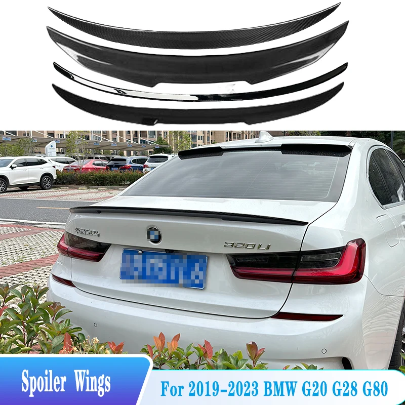 

For 2019-2023 BMW 3 Series G20 G28 G80 MP M4 PSM Style Rear Trunk Lid Spoiler Rear Window Roof Spoiler Wings ABS Tuning Body Kit