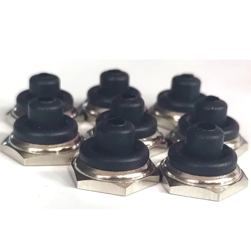 5pcs new Product M12 * 0.75 12MM Toggle Switch Waterproof Cap With Hexagonal Metal Edge